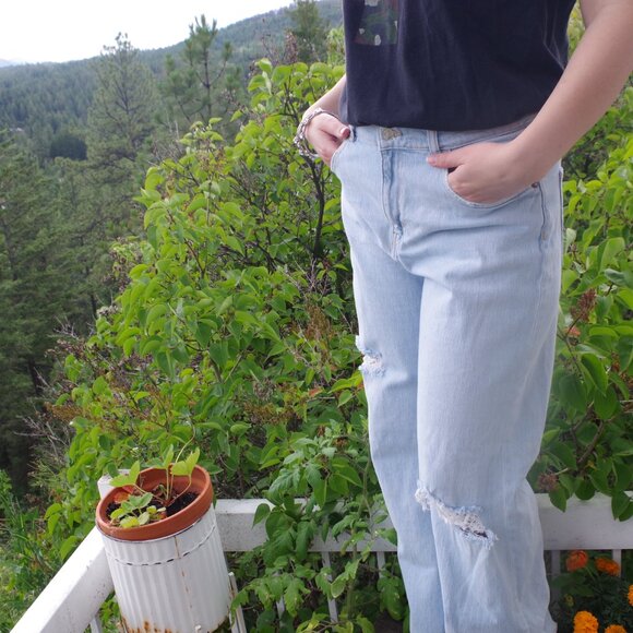 H& M Stone Washed Wide Leg Jeans - Picture 7 of 7